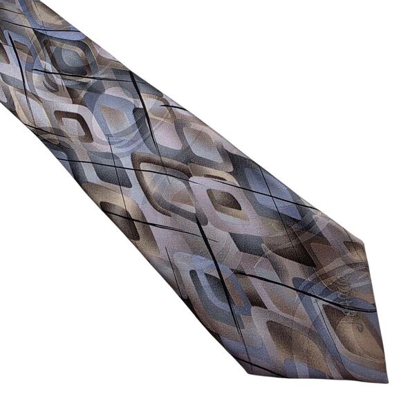J. Garcia Collectors Edition - Carousel - silver tan blue silk tie - 60" - Picture 1 of 5